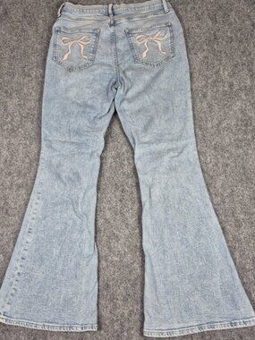 Arizona Jean Co Womens Size 12 Average Jeans Light Wash Blue Low Rise Flare Y2K